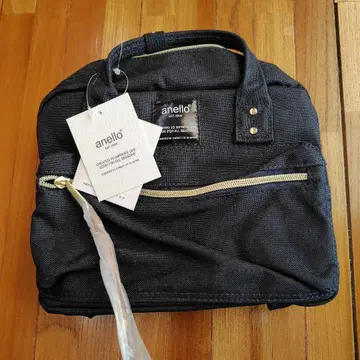 anello 데님 숄더백 네이비