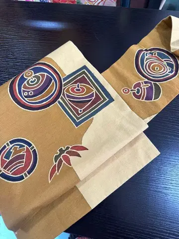 3453 나고야 오비 기하학 패턴 브라운 계열 부품