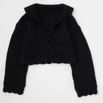 moussy 크로셰 크롭 니트 가디건