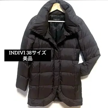 [ 새상품급 ] INDIVI 롱 다운 스탠드 카라 더블 지퍼 38 M