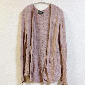 새상품급 belle [ s ] 베이지 핑크 가디건 상의 여성용