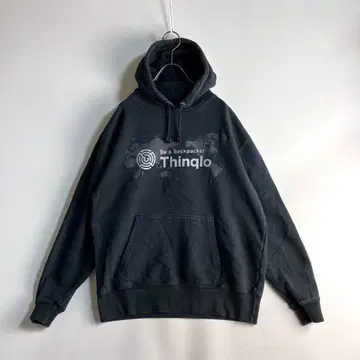 Thinqlo 기업 후드 맨투맨 백패커 세계 지도 테크놀로지