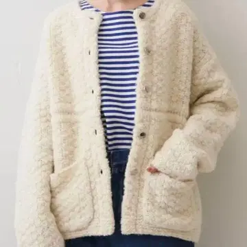 슬로브 이에나 버튼 니코짱 트위드 자켓 SLOBE IENA