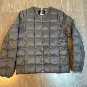 TAION 다운 자켓 그레이 브라운 L