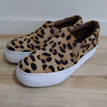 UNITED ARROWS 송치 레오파드 무늬 슬립온