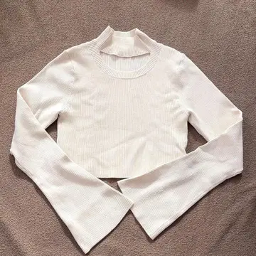 LILY BROWN 초커 넥 크롭 니트