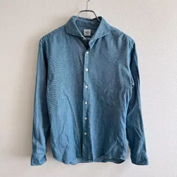 EDIFICE 샴브레이 셔츠 컷어웨이 스트레치 소재 데님 남성용