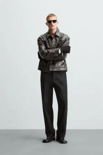 Zara 택 없음 새상품 와이드 슬랙스 남성용 팬츠 편안함 모드 42