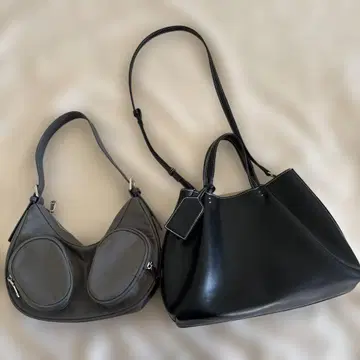 숄더백 zara 블랙 한국 그레이 2개 세트