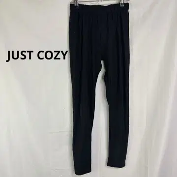 JUST COZY 레깅스 블랙 스트레치 전체 밴딩 룸웨어
