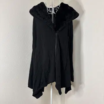 NEIMAN MARCUS 후드 부착 가디건 L 블랙