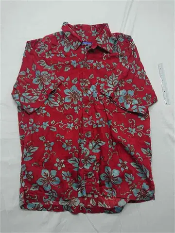 파타로하 알로하 셔츠 레드 계열 꽃무늬 남성용 M