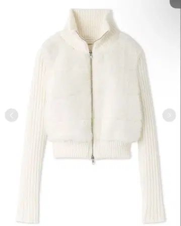 SNIDEL 퍼 니트 블루종