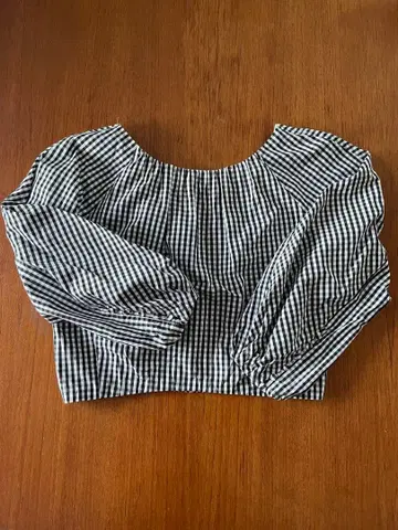 TOMORROW LAND MACPHEE 깅엄 체크 블라우스