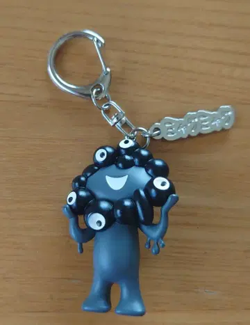 블랙 미야쿠미야쿠 입체 PVC 키링 플레이트 부착