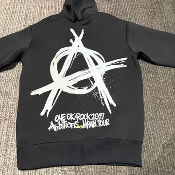 원 오크 록 오디션 후드 부착 맨투맨 블랙 후드티