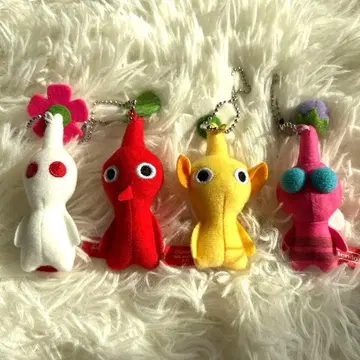 피크민 봉제 인형 키링 4개