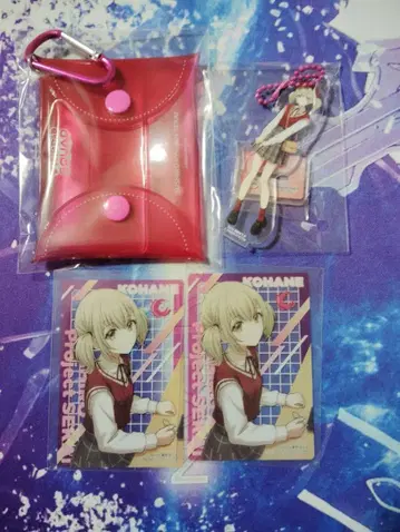 프로세카 코하네 스시로 콜라보 아크릴 스탠드 멀티 파우치 클리어 카드