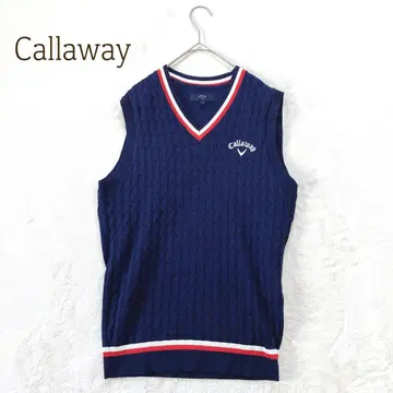 캘러웨이 골프 니트 베스트 M 트리코롤 V넥 자수
