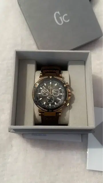 Gc 크로노그래프 시계 블랙/골드