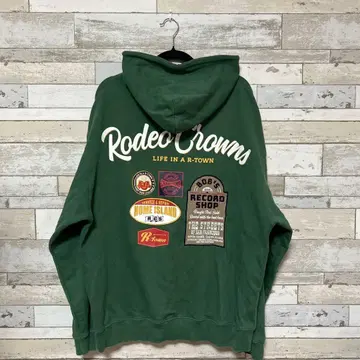 로데오 크라운즈 다크 그린 후드티