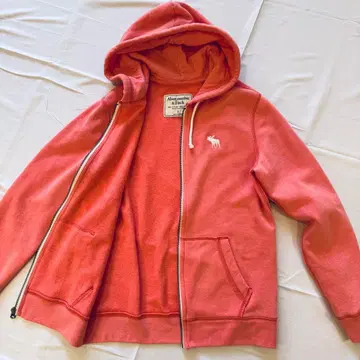 90s 아바클로 집업 후드티 지퍼 후드티 핑크 S