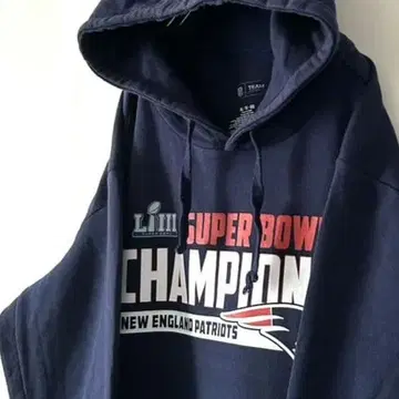 NFL 페이트리어츠 슈퍼볼 후드티 XL 네이비 네이비 컬러 구제 의류