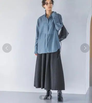 Apart by 후쿠레 자카드 턱 스커트