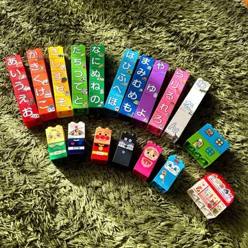 호빵맨 블록라보 히라가나 블록 그림 맞추기 블록