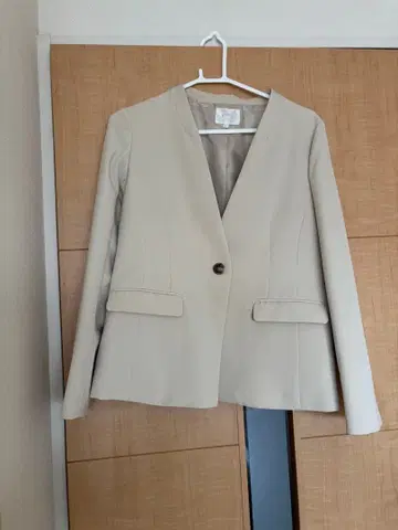 grove 노카라 자켓 L 베이지