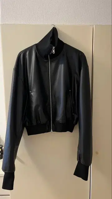 HYPE-03 High neck leather like jacket