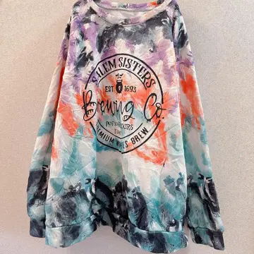 타이다이 패턴 로고 트레이닝복 [ XXL ] 속기모 화려한 개성있는