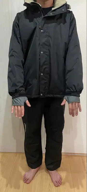 낚시복 방한 세트 선상낚시 블랙 L