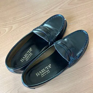 HARUTA 블랙 가죽 로퍼 LAKD 451A 24