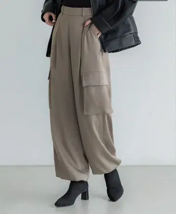 crewre 크루레 매트 새틴 카고 팬츠 grayge size 3