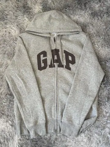 GAP 그레이 집업 후드티 M