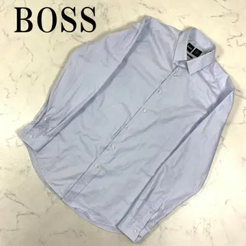 LA8921 BOSS 보스 긴팔 셔츠 블루 코튼 계열 M US15.7