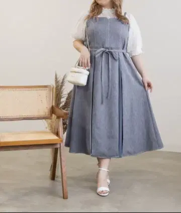 clette 플리츠 사용 점프 스커트 원피스 4L