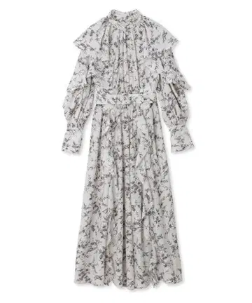 SNIDEL 프린트 프릴 원피스