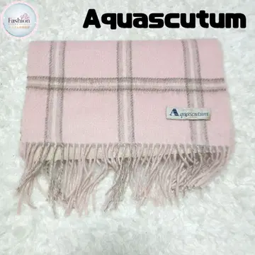 [레어 컬러] 아쿠아 스큐텀 캐시미어 100% 머플러 스톨 체크