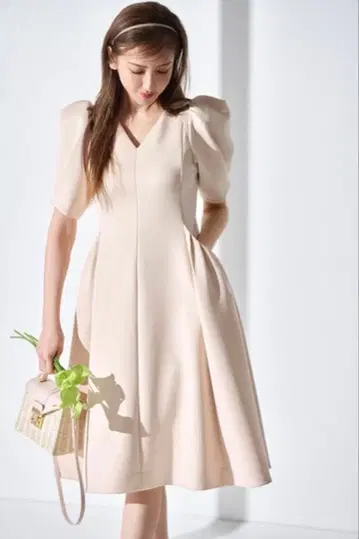 [ CELFORD ] 하프 슬리브 분또 원피스