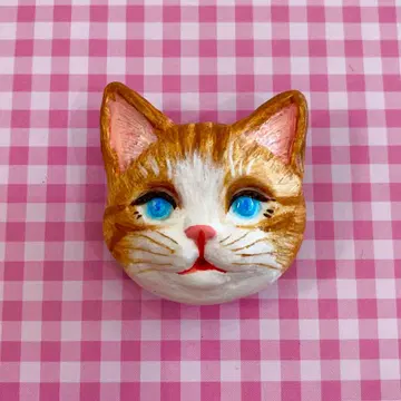 모카 고양이 브로치