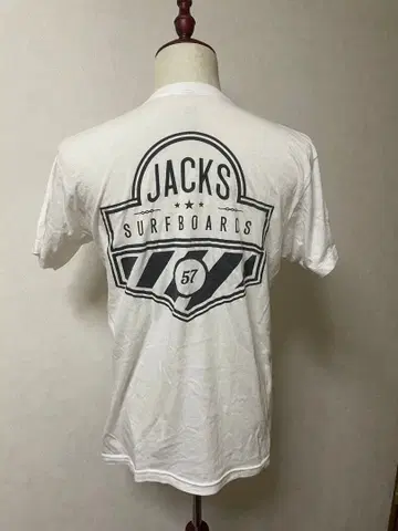 JACKS 서핑보드 T셔츠 M 화이트 카노아 이가라시