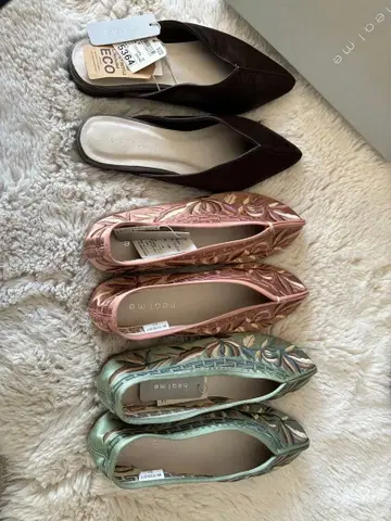 새상품 3족 세트 23.5 스틸레토 플랫슈즈 23.5cm