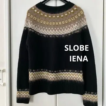 슬로브 이에나 노르딕 무늬 울 혼방 긴팔 스웨터