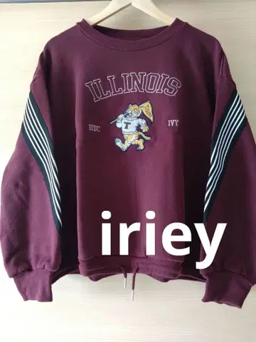 iriey 속기모 칼리지 자수 풀오버 F