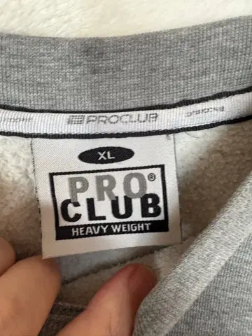 PRO CLUB 헤비 웨이트 트레이닝복 XL 그레이