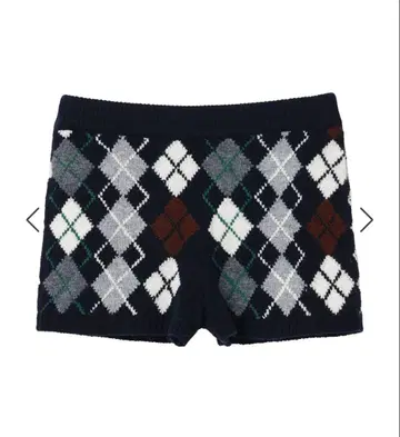 NKNIT argyle pattern KNIT shorts NAVY 0