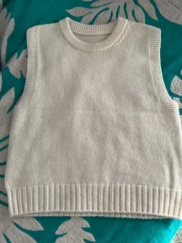 복숭아 타로 진즈 오카야마 발 SETO 화이트 니트 베스트