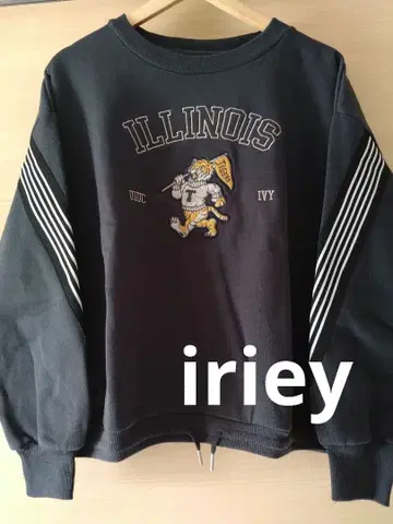 iriey 속기모 칼리지 자수 풀오버 F